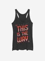 Star Wars The Mandalorian This Is Way Red Script Womens Tank Top