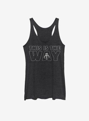 Star Wars The Mandalorian This Is Way Outline Womens Tank Top