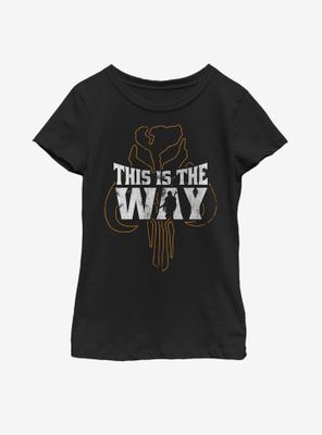 Star Wars The Mandalorian This Is Way Silhouette Youth Girls T-Shirt