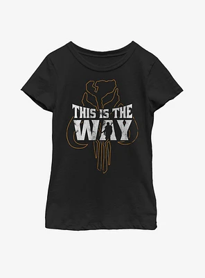 Star Wars The Mandalorian This Is Way Silhouette Youth Girls T-Shirt
