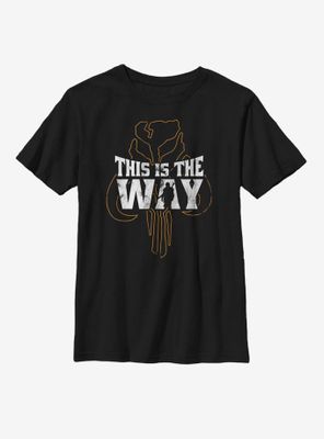 Star Wars The Mandalorian This Is Way Silhouette Youth T-Shirt