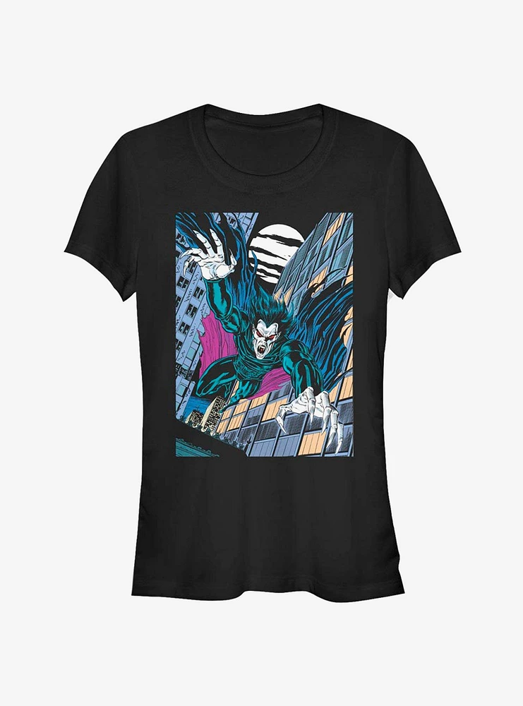 Marvel Morbius The Living Vampire Comic Photo Girls T-Shirt