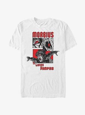 Marvel Morbius The Living Vampire Panels T-Shirt