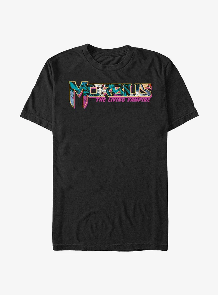 Marvel Morbius The Living Vampire Panels Collage Title T-Shirt