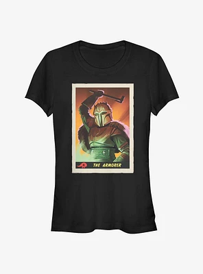 Star Wars The Mandalorian Armorer Playing Card Girls T-Shirt