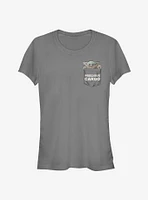 Star Wars The Mandalorian Child Precious Cargo Faux Pocket Girls T-Shirt