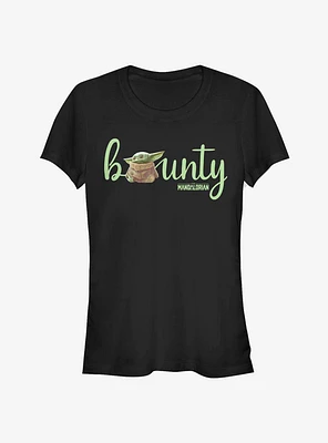 Star Wars The Mandalorian Child Bounty Text Girls T-Shirt