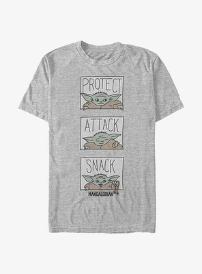 Star Wars The Mandalorian Child Protect Attack Snack T-Shirt