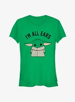 Star Wars The Mandalorian Child I'm All Ears Girls T-Shirt