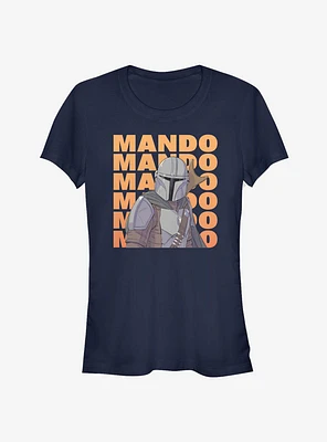 Star Wars The Mandalorian Mando Text Girls T-Shirt