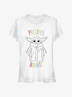 Star Wars The Mandalorian Child Precious Bounty Outline Girls T-Shirt