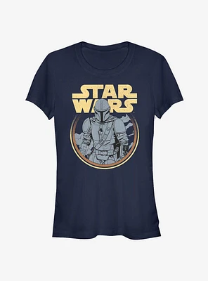Star Wars The Mandalorian Child Retro Mando Girls T-Shirt