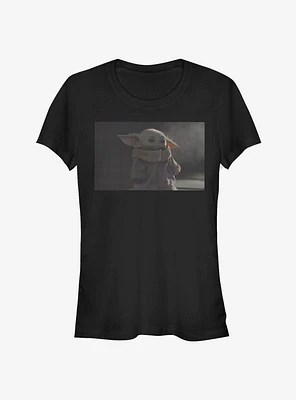 Star Wars The Mandalorian Child Sad Photoreal Girls T-Shirt