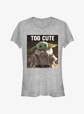 Star Wars The Mandalorian Child Too Cute Girls T-Shirt