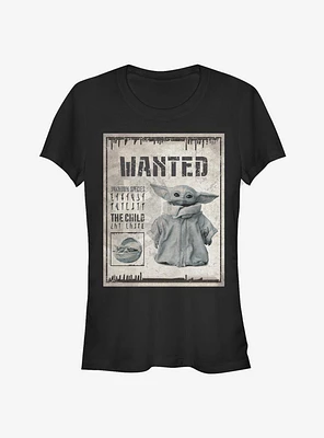 Star Wars The Mandalorian Wanted Child Poster Girls T-Shirt
