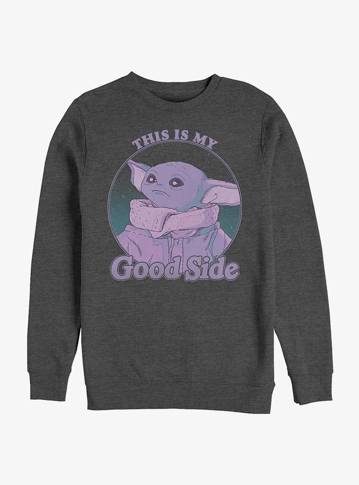 Star Wars The Mandalorian Child This Is My Good Side Crew Sweatshirt