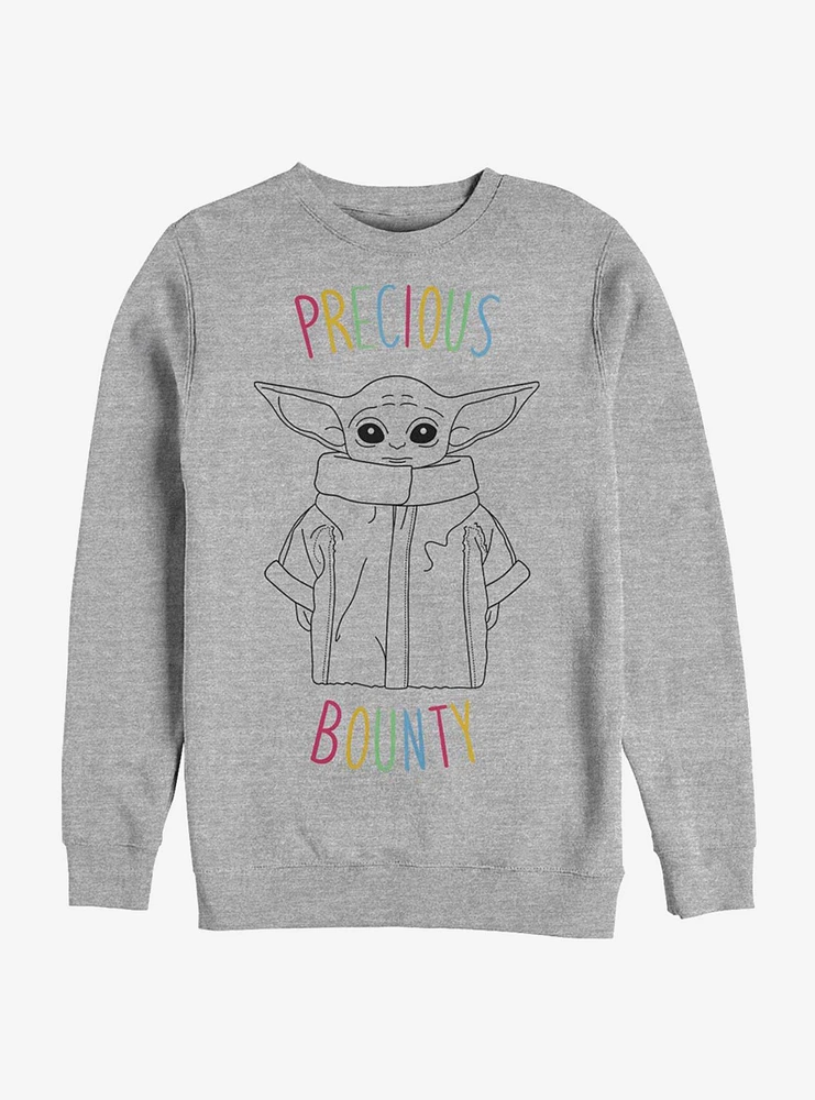 Star Wars The Mandalorian Child Precious Bounty Outline Crew Sweatshirt