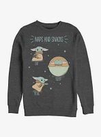 Star Wars The Mandalorian Child Naps And Snacks Crew Sweatshirt