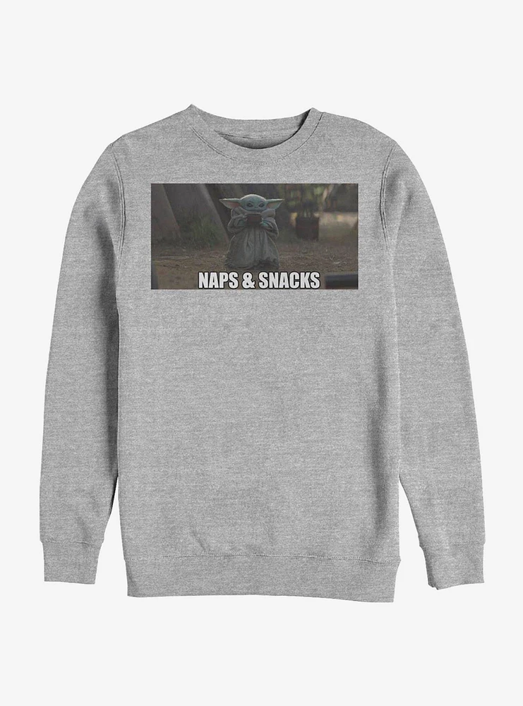 Star Wars The Mandalorian Child Naps & Snacks Crew Sweatshirt