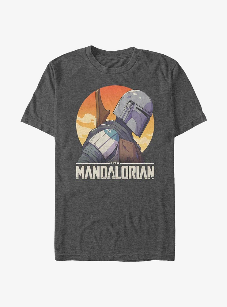 Star Wars The Mandalorian Mando Sunset T-Shirt