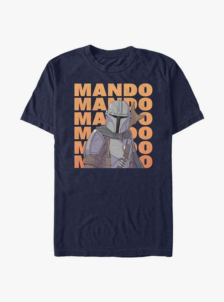 Star Wars The Mandalorian Mando Text T-Shirt