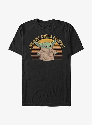 Star Wars The Mandalorian Child Considered Armed & Dangerous T-Shirt