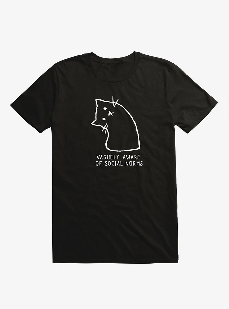 Vaguely Aware Of Social Norms Cat T-Shirt