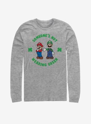 Nintendo Mario Luigi Wear Green Long-Sleeve T-Shirt