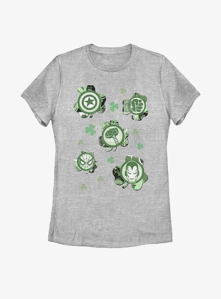 Marvel Avengers Lucky Clover Icons Womens T-Shirt