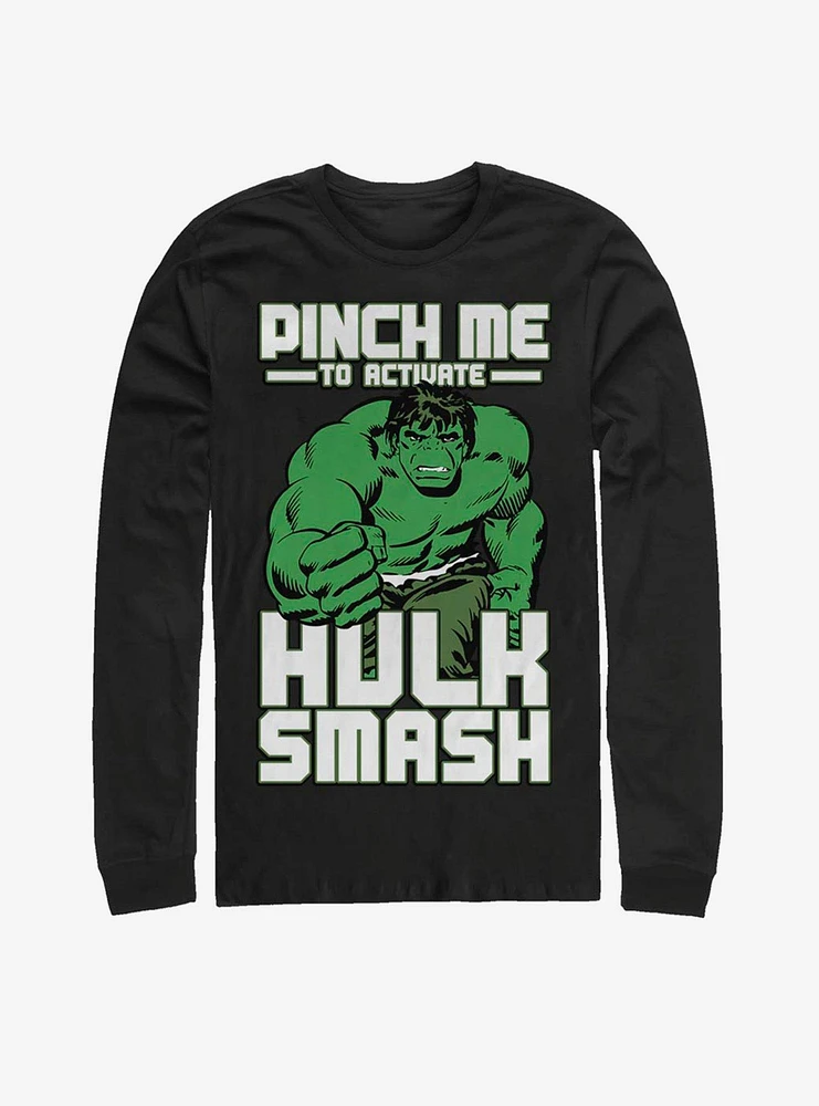 Marvel Hulk Smash Pinch Long-Sleeve T-Shirt