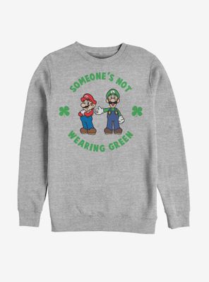 Nintendo Mario Luigi Wear Green Sweatshirt