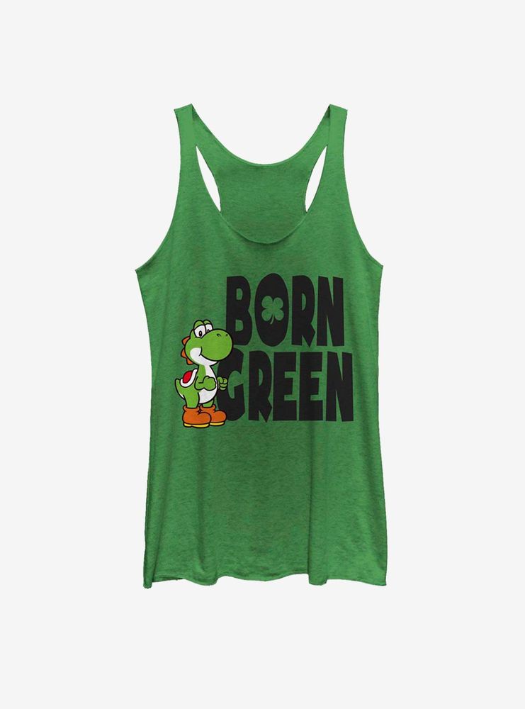 Nintendo Mario Yoshi Born Green Womens Tank Top