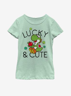 Nintendo Mario Lucky And Cute Yoshi Youth Girls T-Shirt