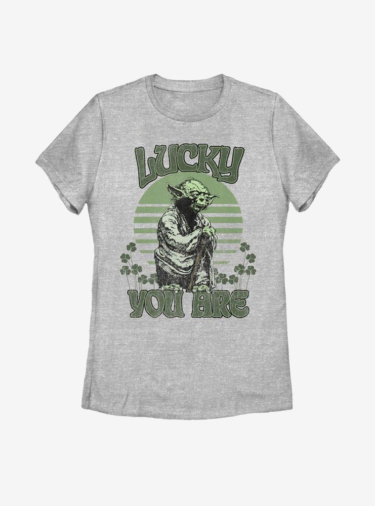 Star Wars Lucky Is Yoda Womens T-Shirt