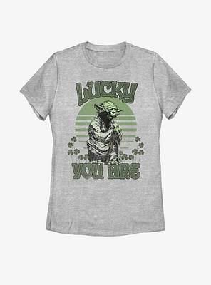 Star Wars Lucky Is Yoda Womens T-Shirt