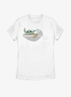 Star Wars The Mandalorian Child Flying Womens T-Shirt