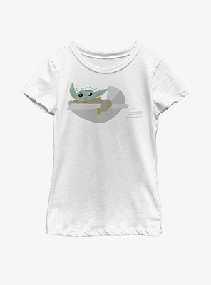 Star Wars The Mandalorian Child Flying Youth Girls T-Shirt