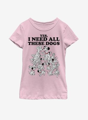 Disney 101 Dalmatians All These Dogs Youth Girls T-Shirt