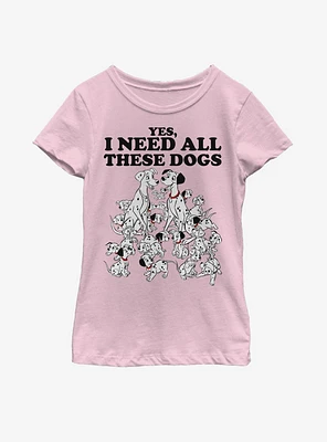 Disney 101 Dalmatians All These Dogs Youth Girls T-Shirt
