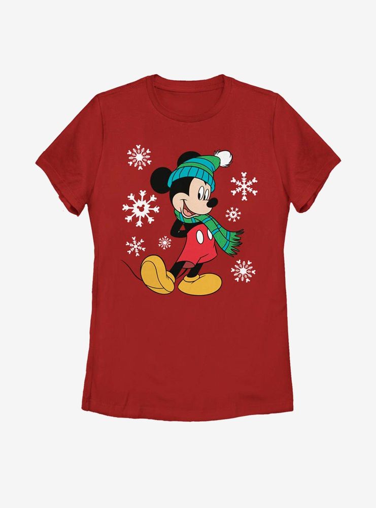 Disney Mickey Mouse Big Holiday Womens T-Shirt