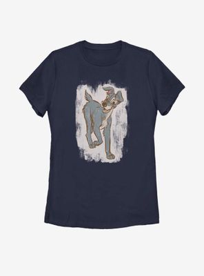 Disney Lady And The Tramp Chalk Womens T-Shirt