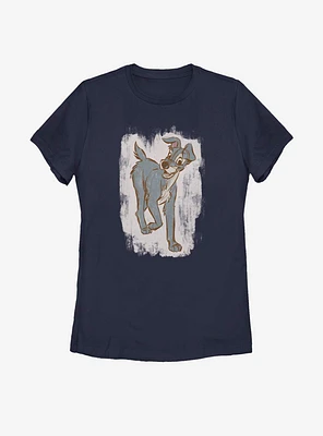 Disney Lady And The Tramp Chalk Womens T-Shirt