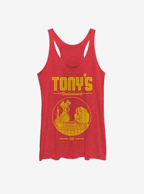 Disney Lady And The Tramp Tony's Restaurant Womens Tank Top