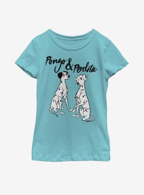 Disney 101 Dalmatians Pongo & Perdita Youth Girls T-Shirt