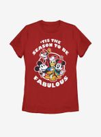 Disney Mickey Mouse Fabulous Holiday Womens T-Shirt