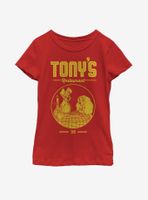 Disney Lady And The Tramp Tony's Restaurant Youth Girls T-Shirt