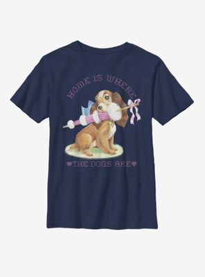 Disney Lady And The Tramp Where Dogs Are Youth T-Shirt