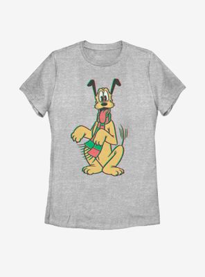 Disney Mickey Mouse Pluto Holiday Colors Womens T-Shirt