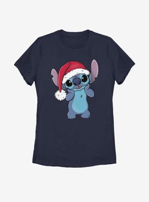 Disney Lilo And Stitch Santa Womens T-Shirt