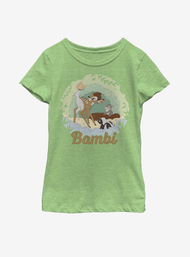 Disney Bambi Papercut Youth Girls T-Shirt